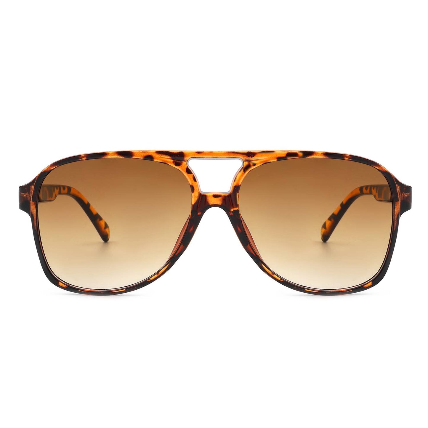 2015 Oversized Aviator Shield Brow-Bar Pilot Fashion Sunglasses