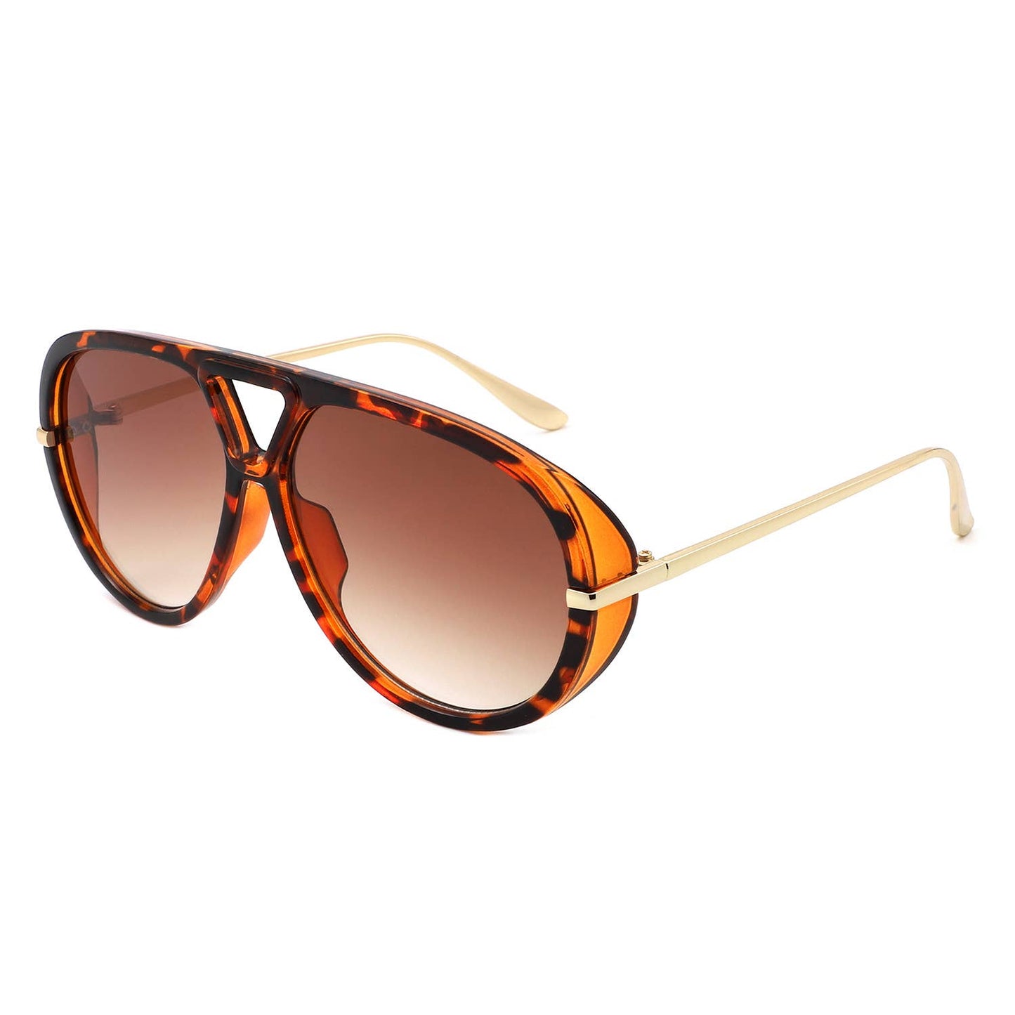 2016 Retro Double Bridge Bold Fashion Aviator Sunglasses