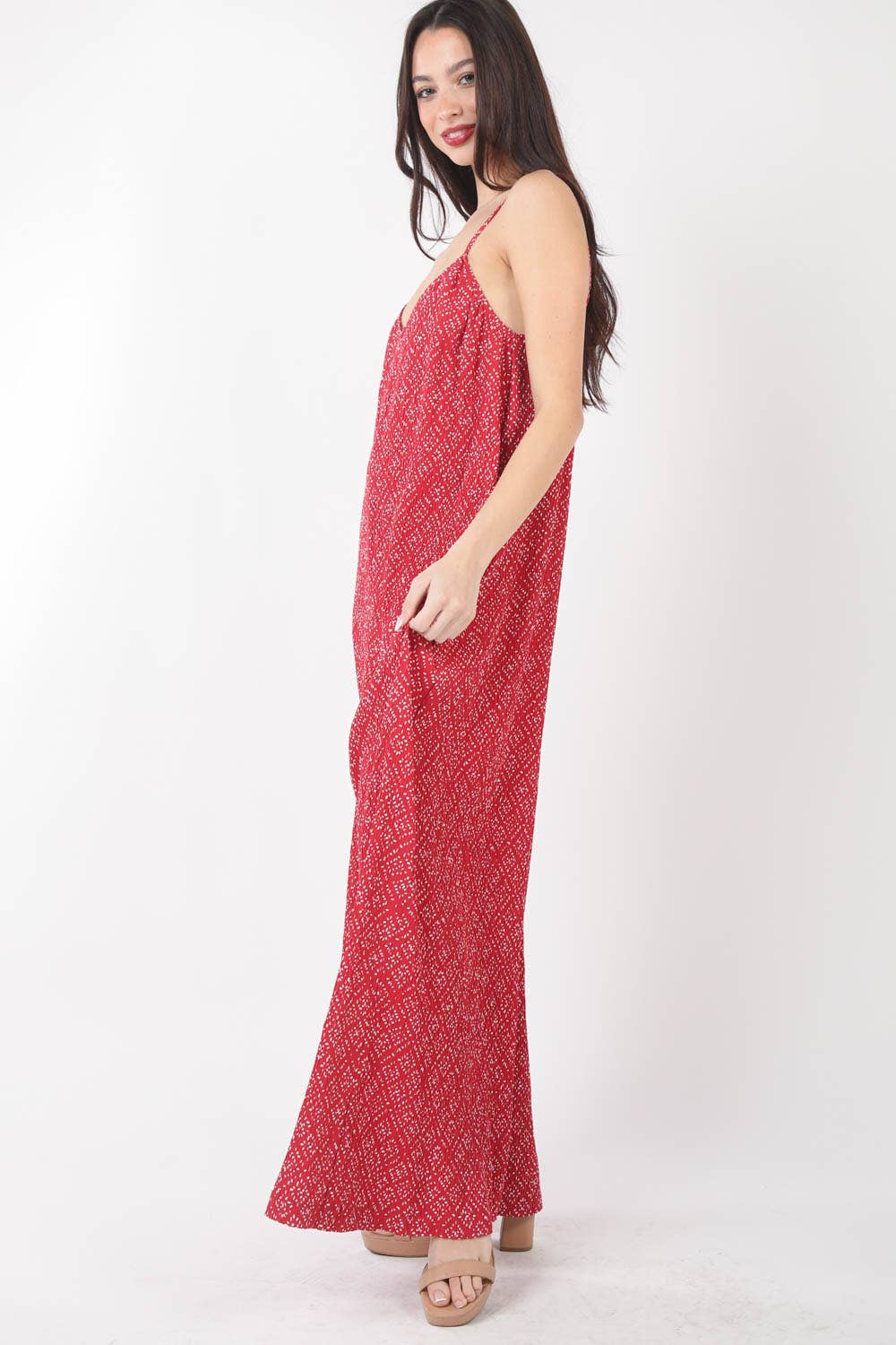 2075 Pleated Wide Leg Jumpsuit