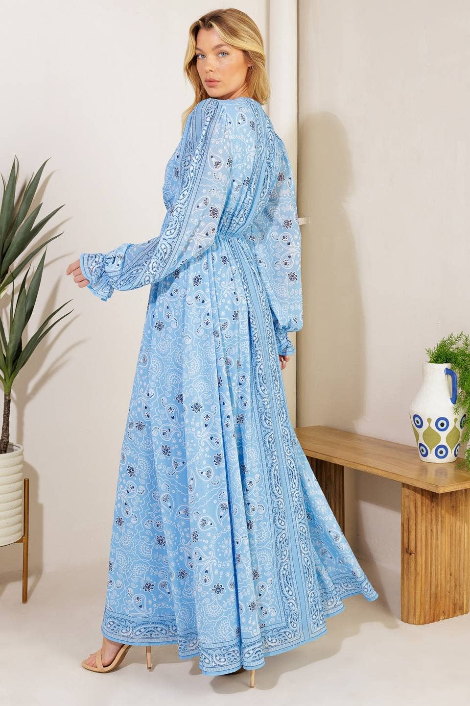 2164 Printed Maxi Dress
