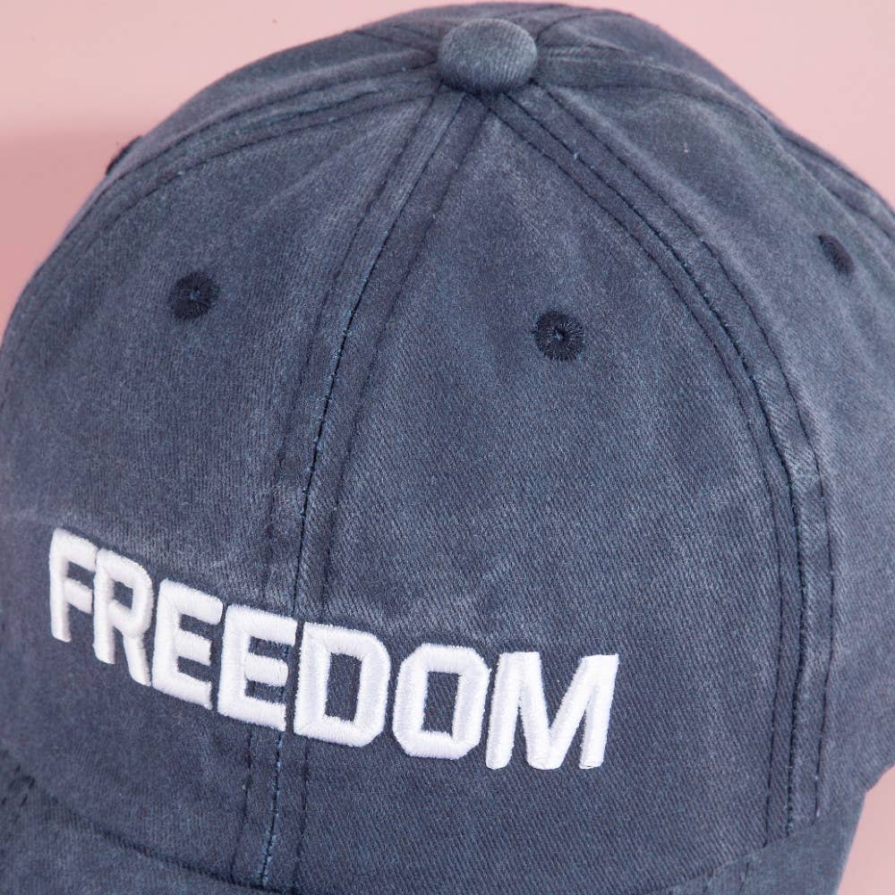 2017 Freedom Embroidered Washed Baseball Cap