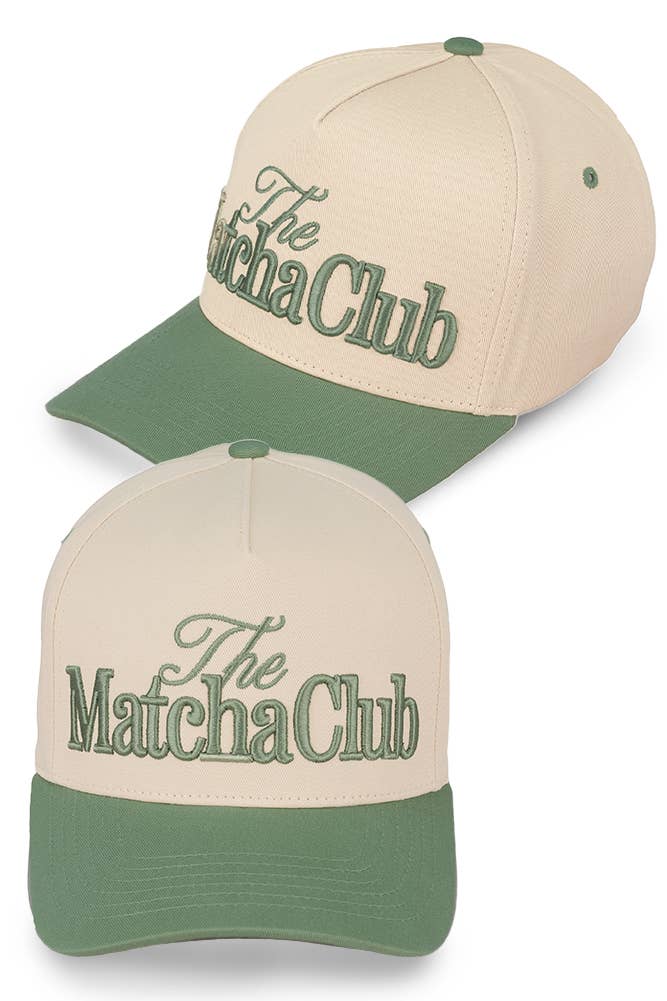 2031 The Matcha Club Embroidered Trucker Hat