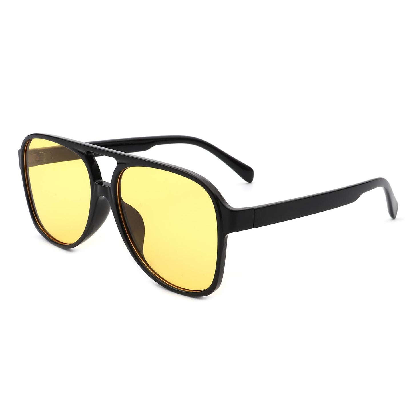 2015 Oversized Aviator Shield Brow-Bar Pilot Fashion Sunglasses