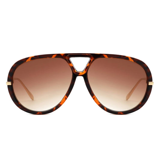 2016 Retro Double Bridge Bold Fashion Aviator Sunglasses