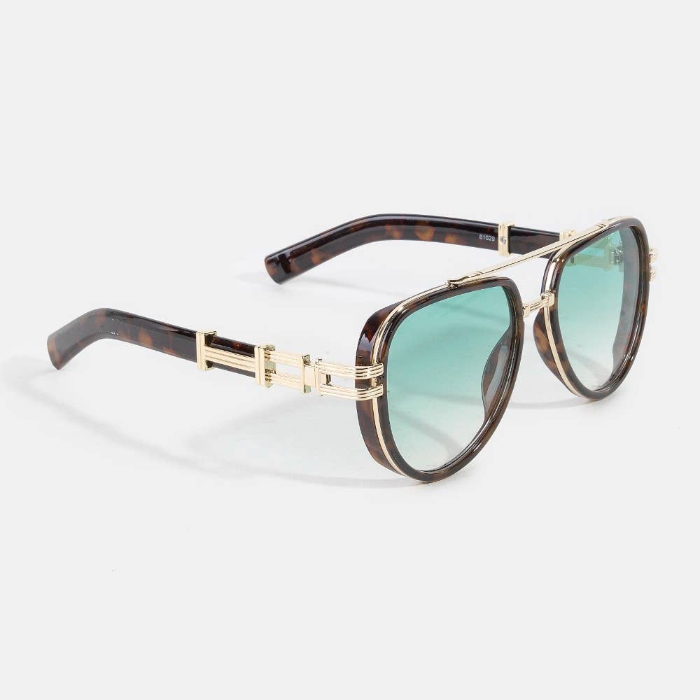 2029 Thin Aviator Frame Double Bridge Sunglasses