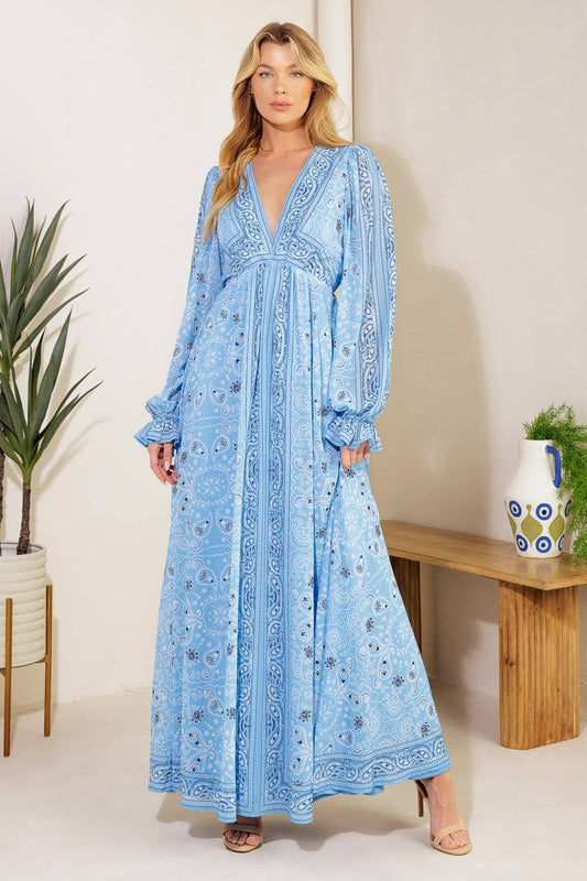 2164 Printed Maxi Dress