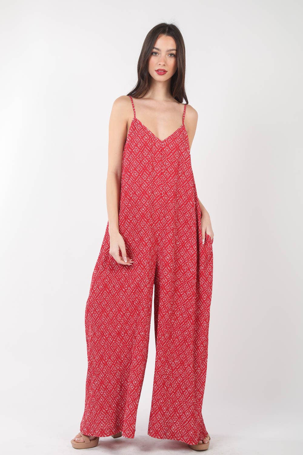 2075 Pleated Wide Leg Jumpsuit