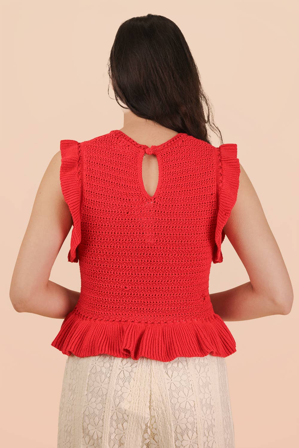 2065 Ruffle Sweater Top