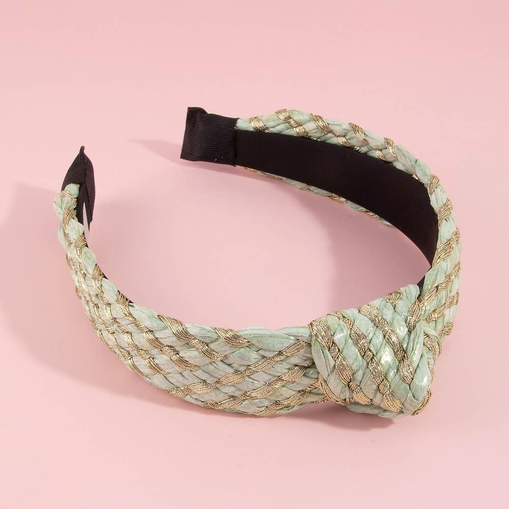 2022 Striped Braided Twist Headbands