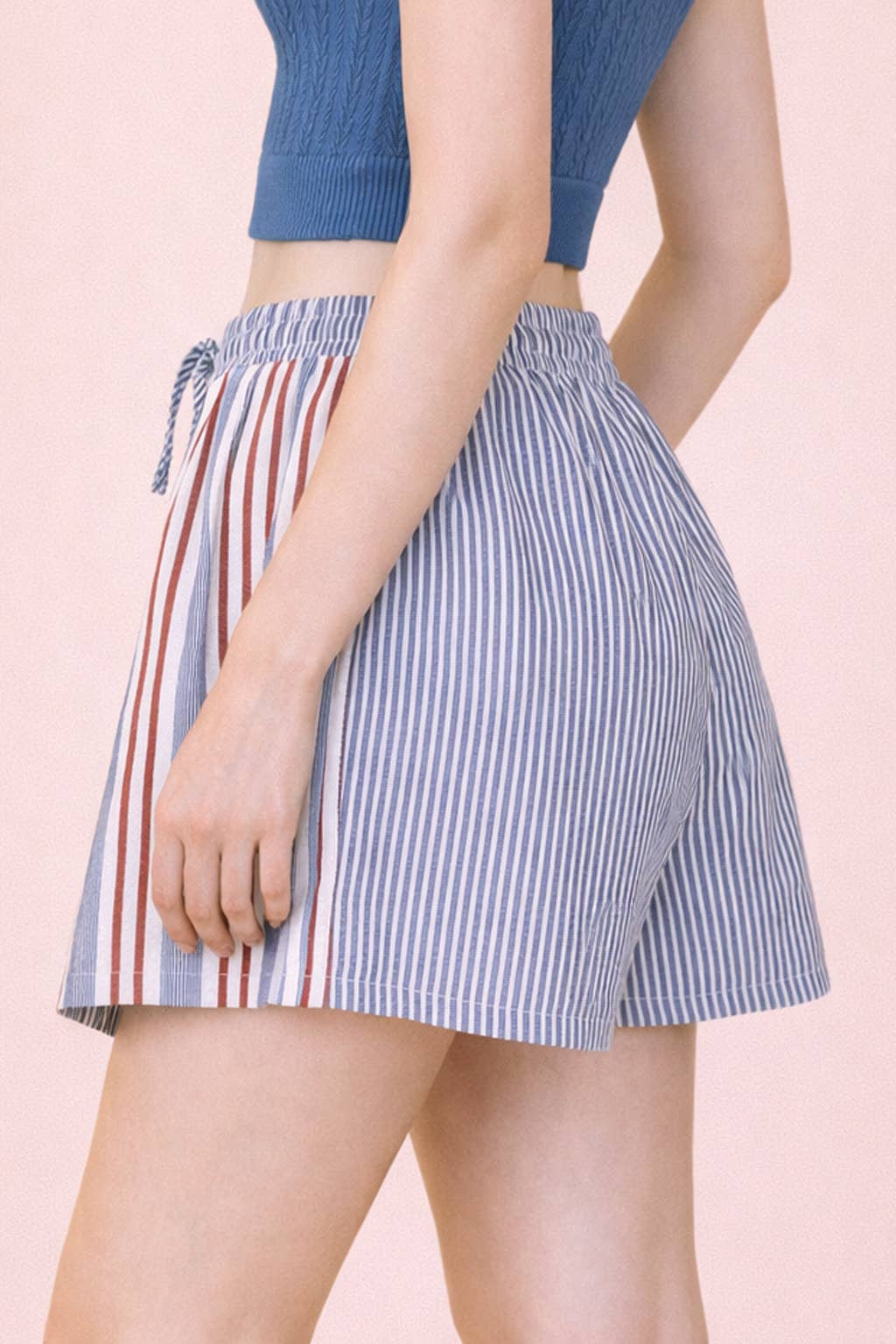 2070 Stripe Shorts Set