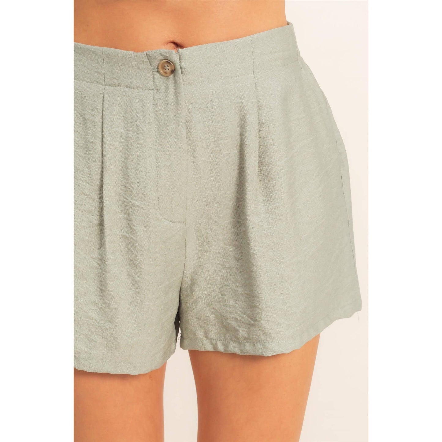 2054 Strap Buttoned Top And Shorts Set
