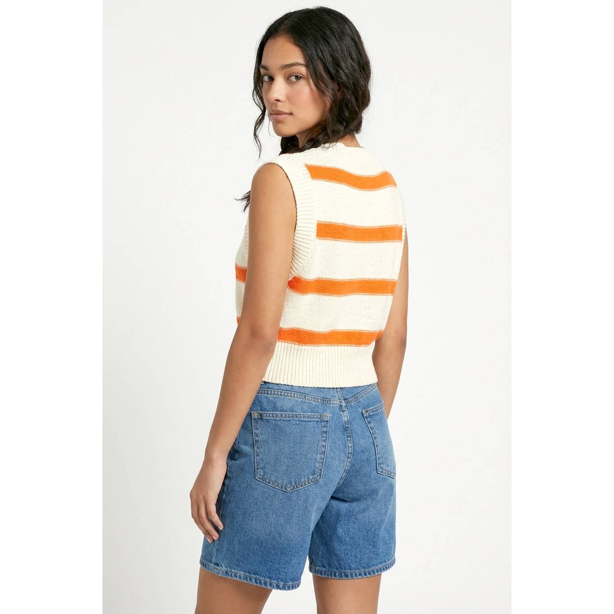 2009 Striped V-Neck Sweater Vest