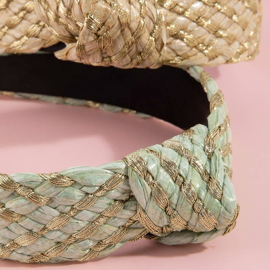 2022 Striped Braided Twist Headbands