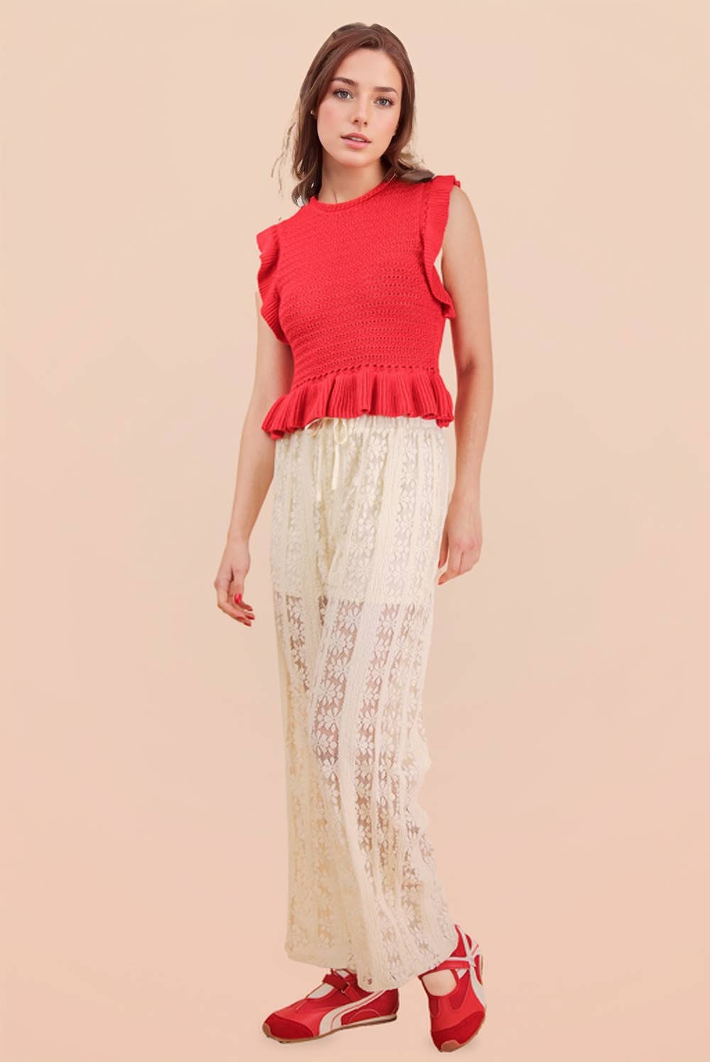 2065 Ruffle Sweater Top