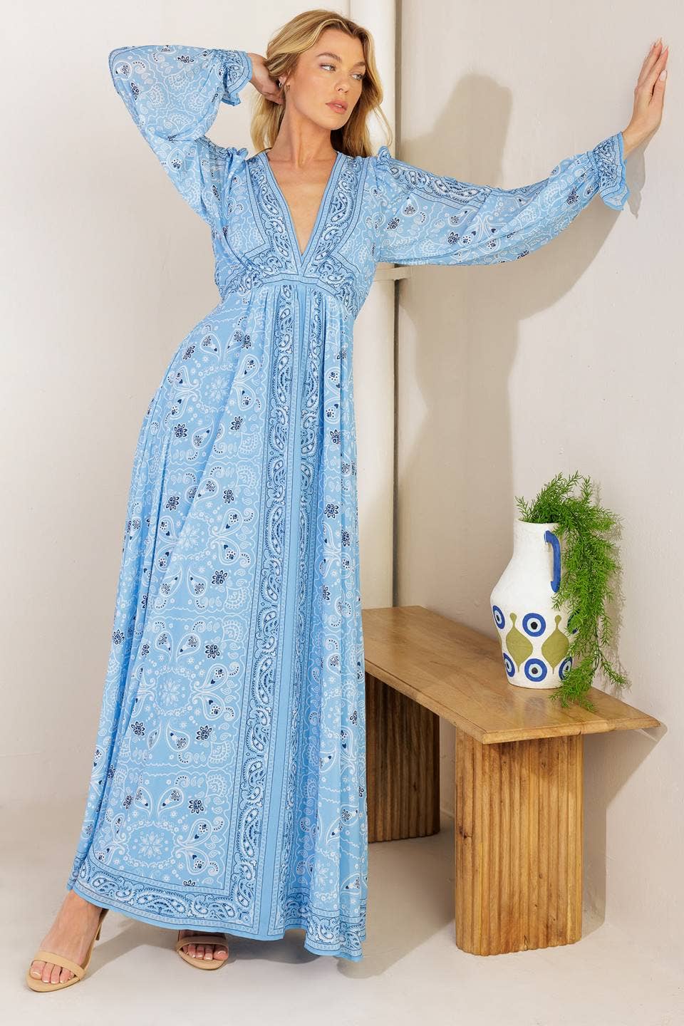 2164 Printed Maxi Dress