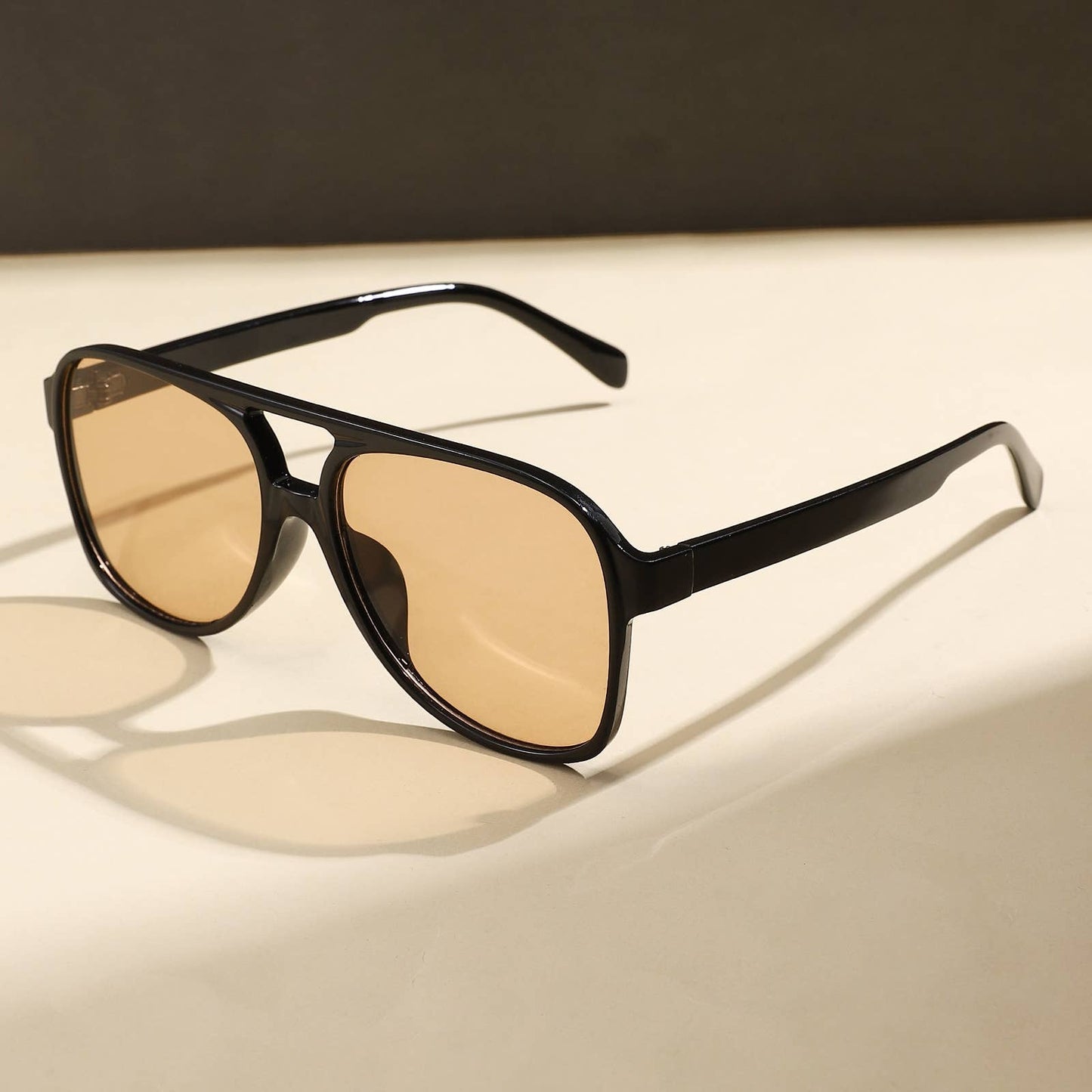2015 Oversized Aviator Shield Brow-Bar Pilot Fashion Sunglasses