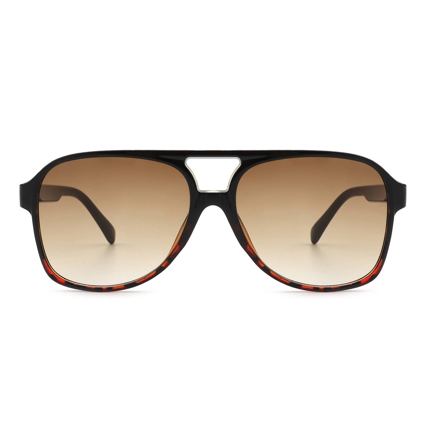 2015 Oversized Aviator Shield Brow-Bar Pilot Fashion Sunglasses