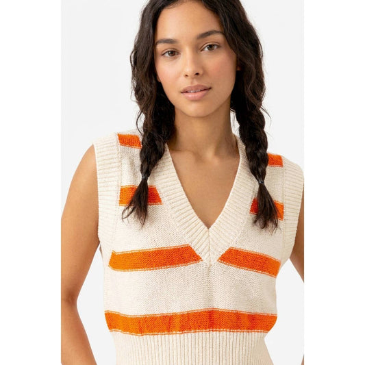 2009 Striped V-Neck Sweater Vest