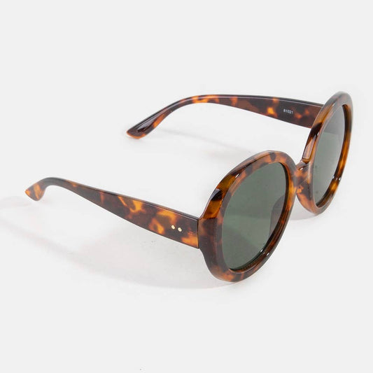2025 Round Lens Tortoise Frame Sunglasses Set