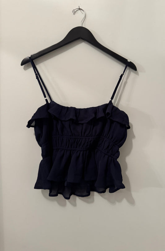 0933 Woven Ruffle Cami
