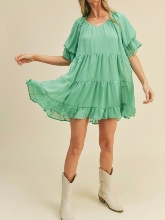 1350 V-Neck Mini Dress