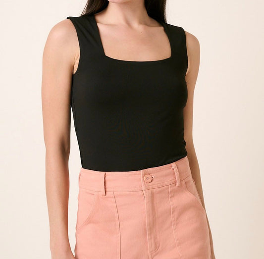 1372 Square Neck Sleeveless Bodysuit