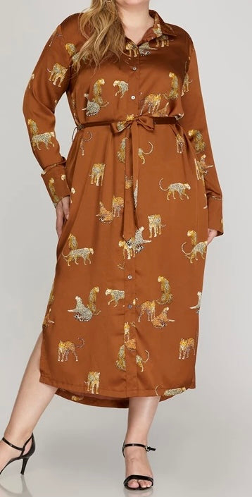 Satin Midi Dress