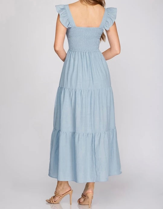 0950 Tiered Maxi Dress