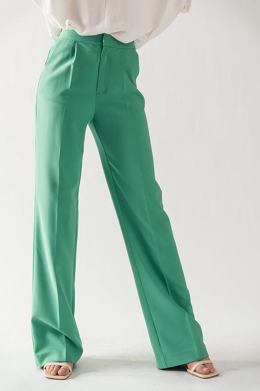 0093 Wide Leg Slacks (3 colors)