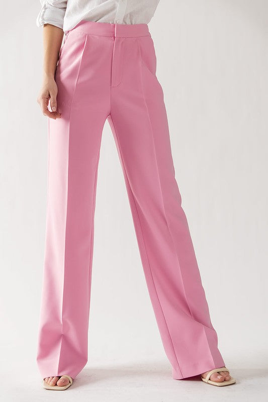 0093 Wide Leg Slacks (3 colors)