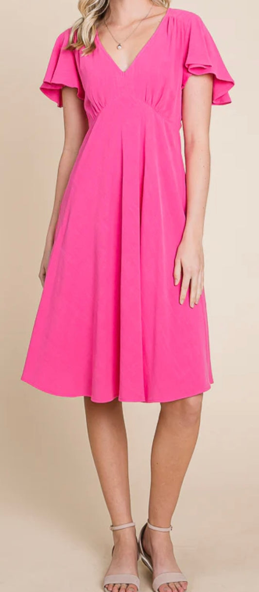 0124 Solid Color Dress