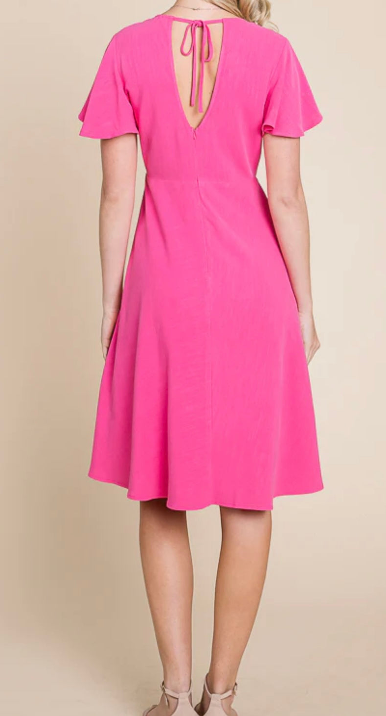 0124 Solid Color Dress