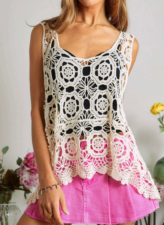 1411 Crochet Tank Top