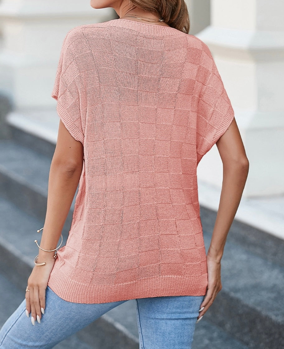 1436 Textured Knit Sweater