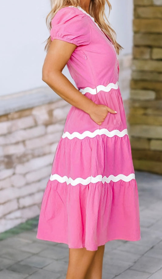 1492 Ric Rac Midi Dress