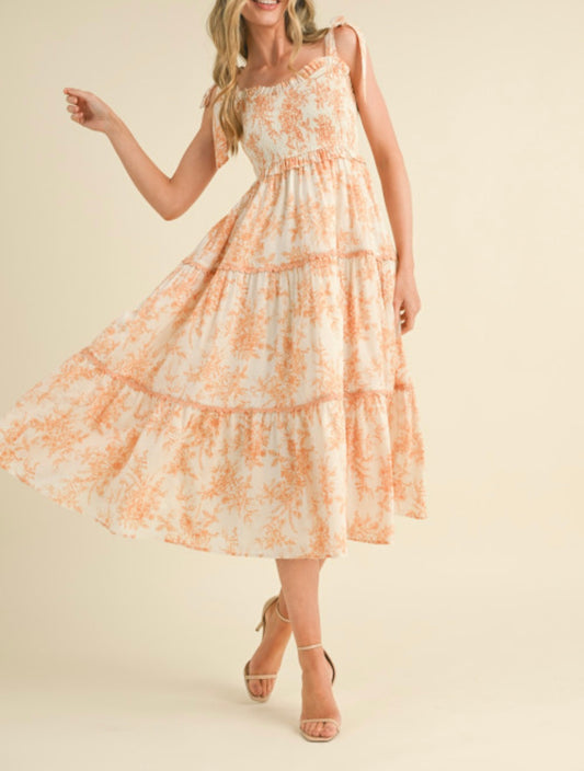 1506 Floral Midi Dress *Exclusive Print*