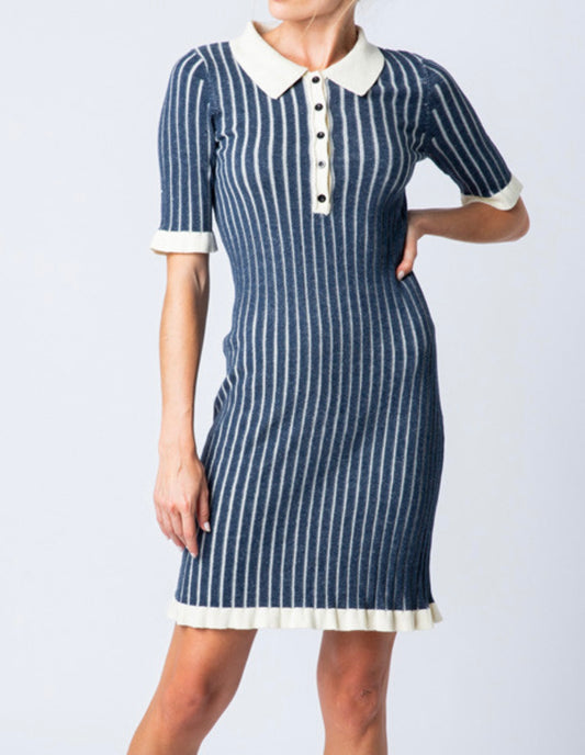 1512 Ribbed Sweater Dress