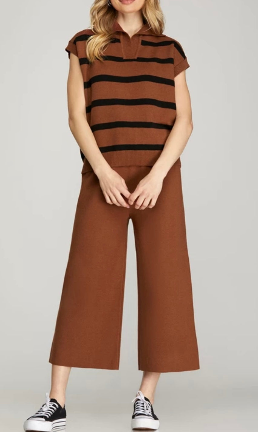 1526 Striped Sweater Top