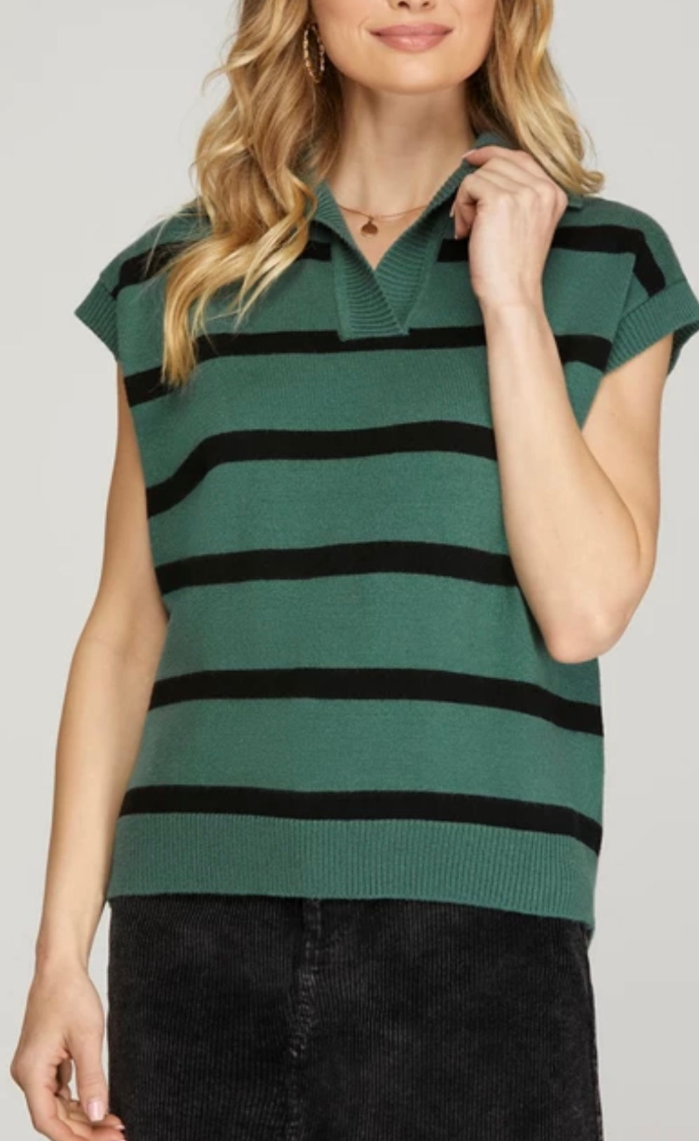 1526 Striped Sweater Top