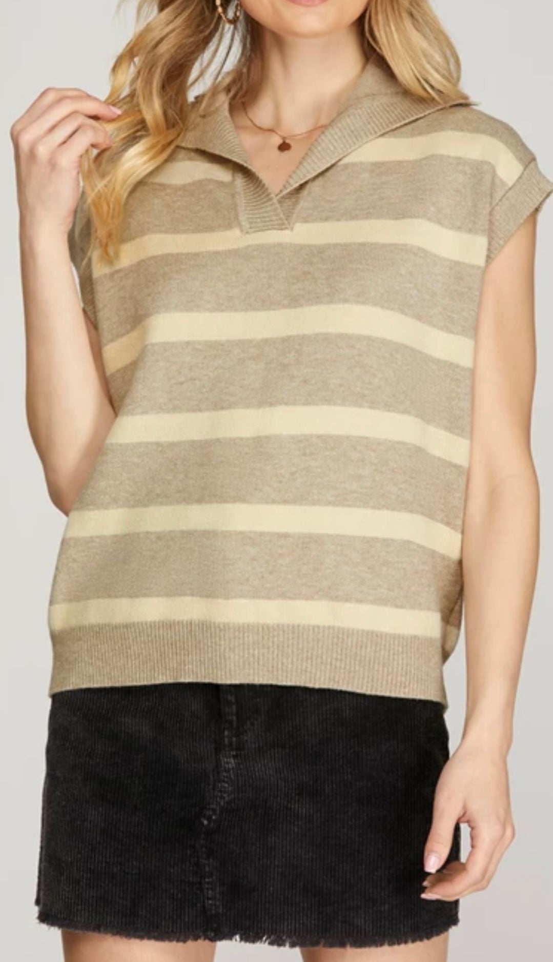 1526 Striped Sweater Top