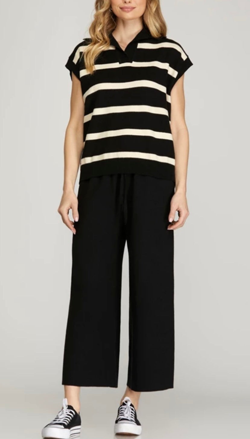 1526 Striped Sweater Top