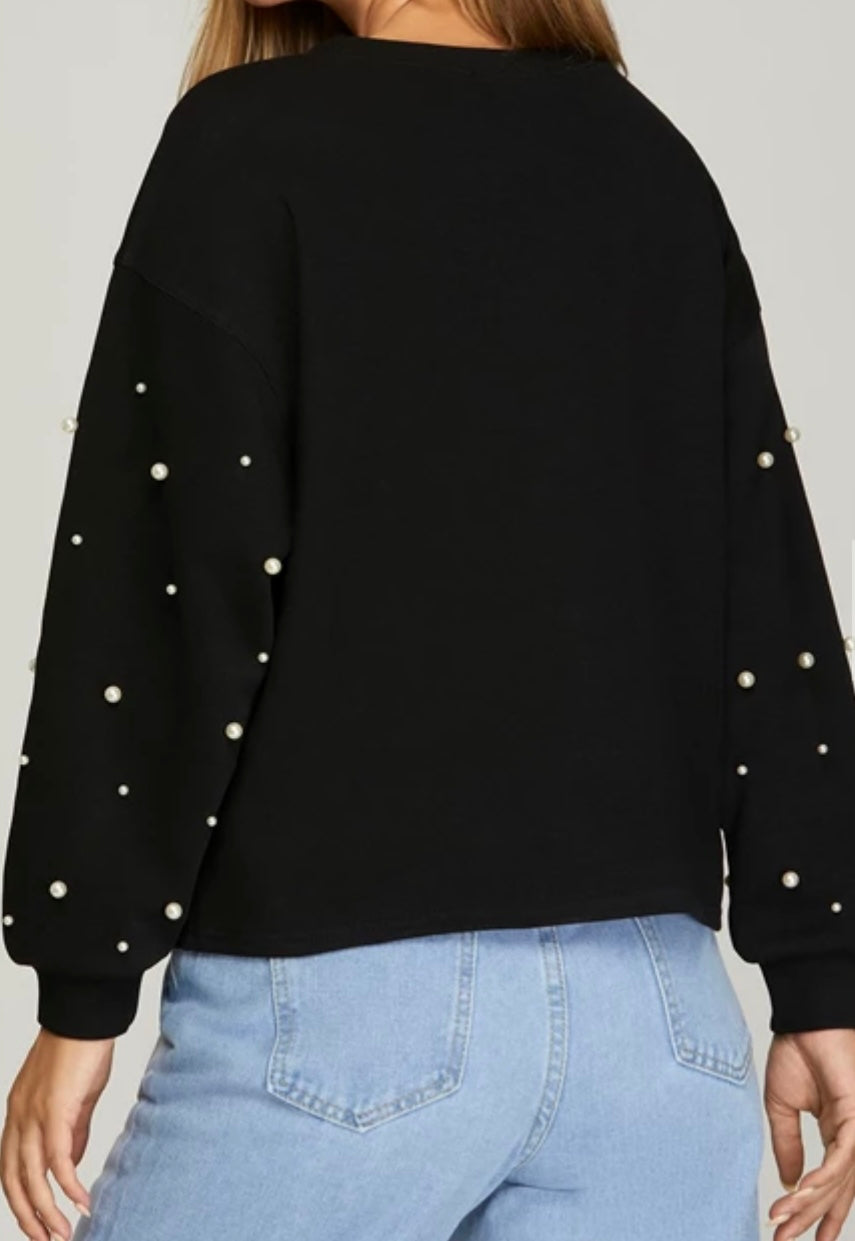 1529 Long Sleeve Pearl Top