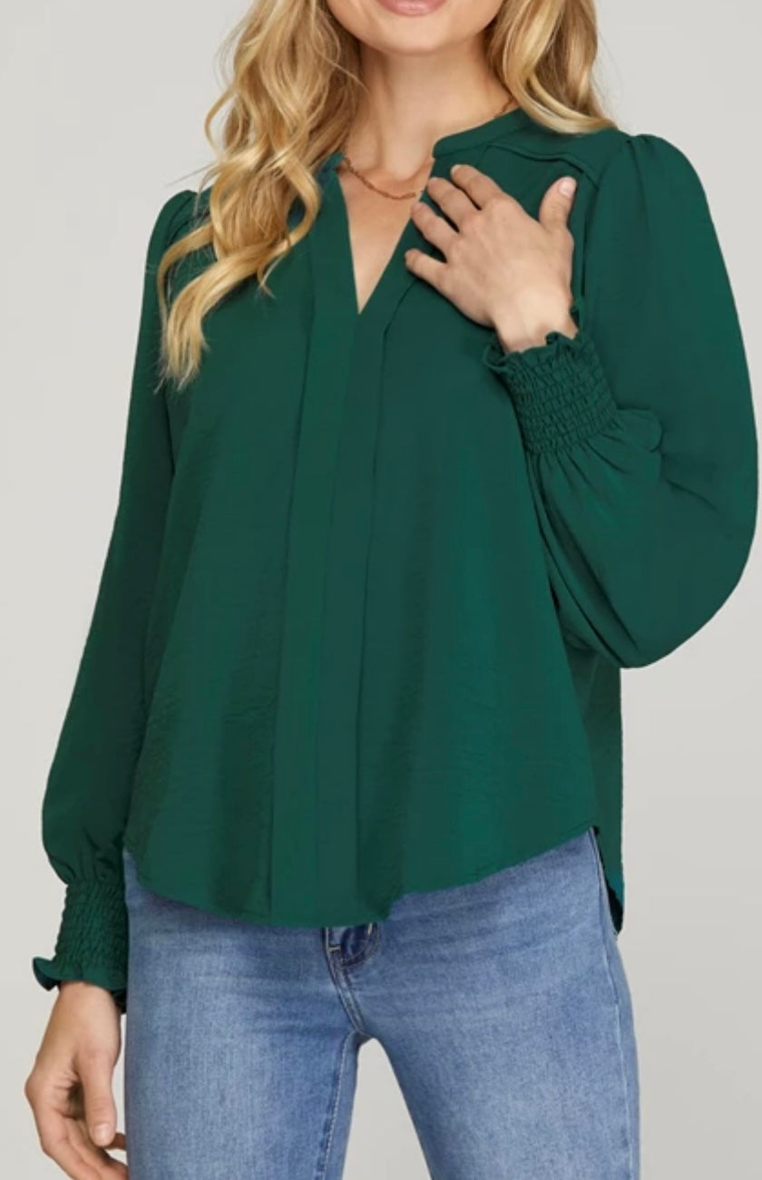 1576 V-Neck Long Sleeve Top