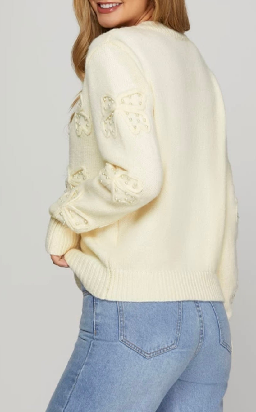 1597 Ribbon Sweater Cardigan