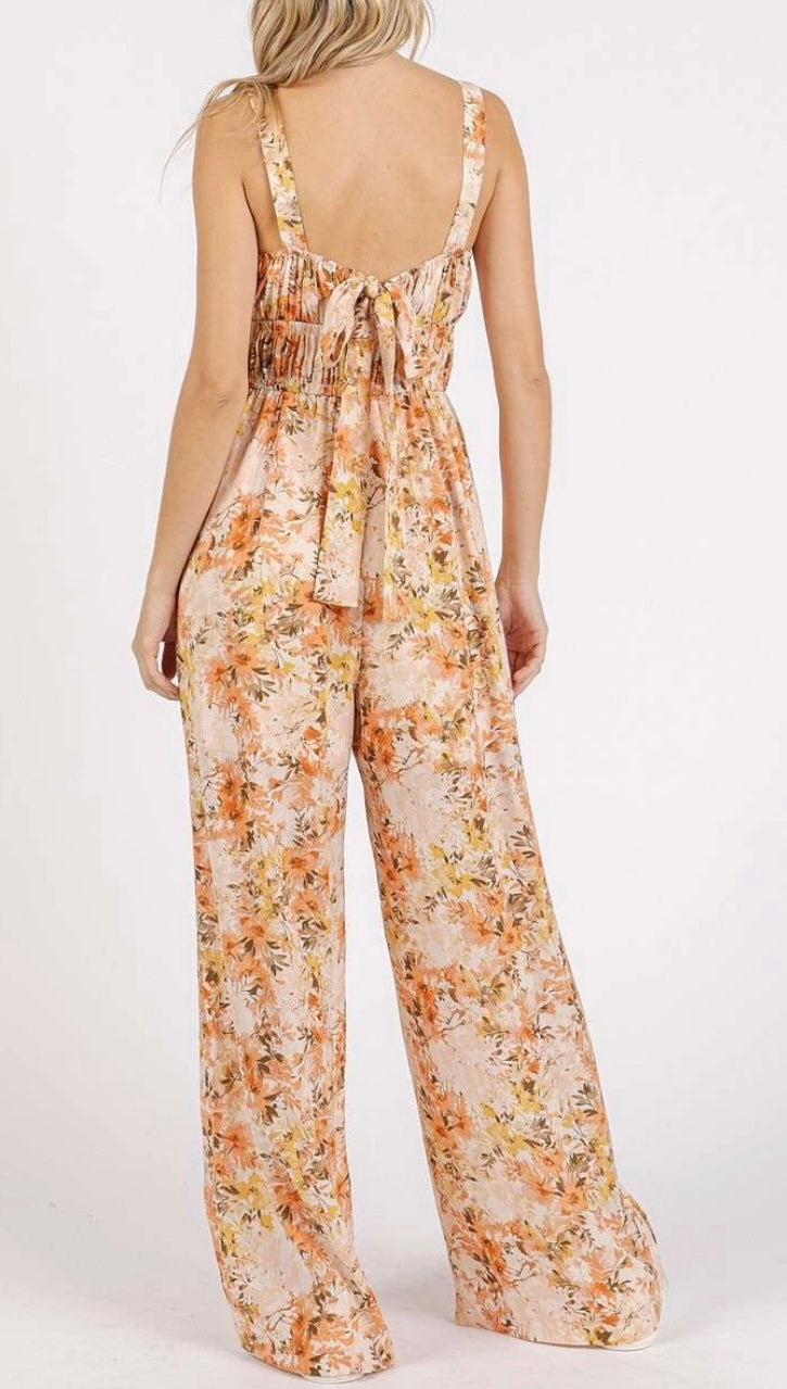 1612 Flower Print Jumpsuit