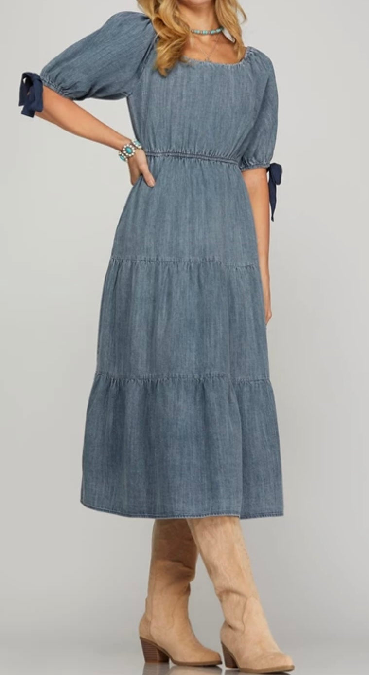 1637 Tiered Midi Dress