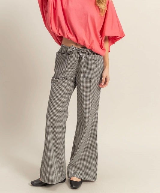 1683 Gingham Print Pant