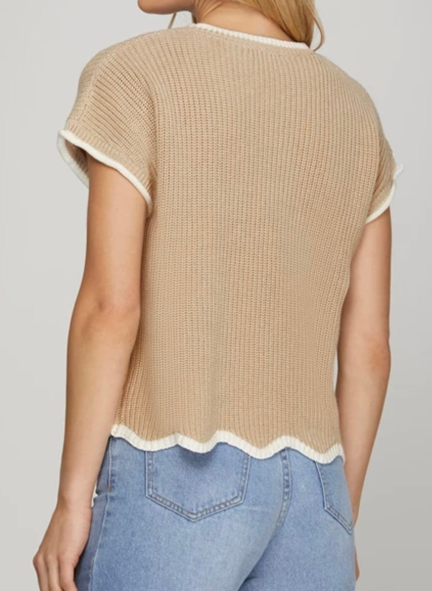 1705 Scallop Sweater Top