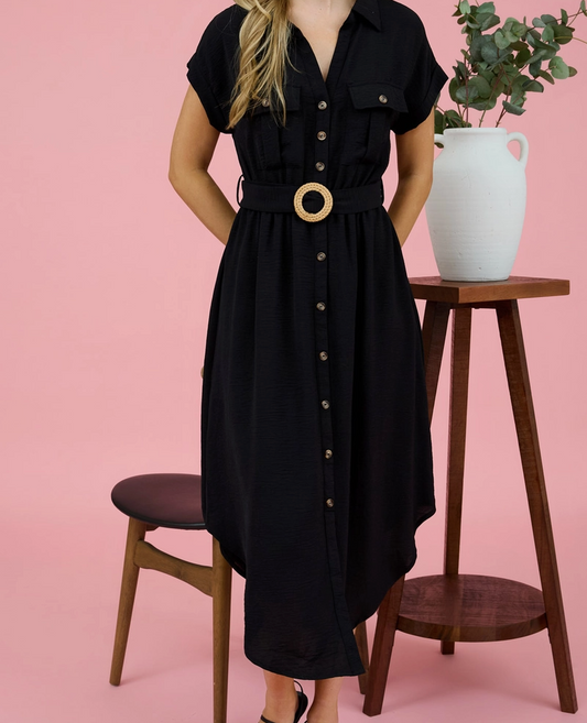 1754 Button Down Midi Dress