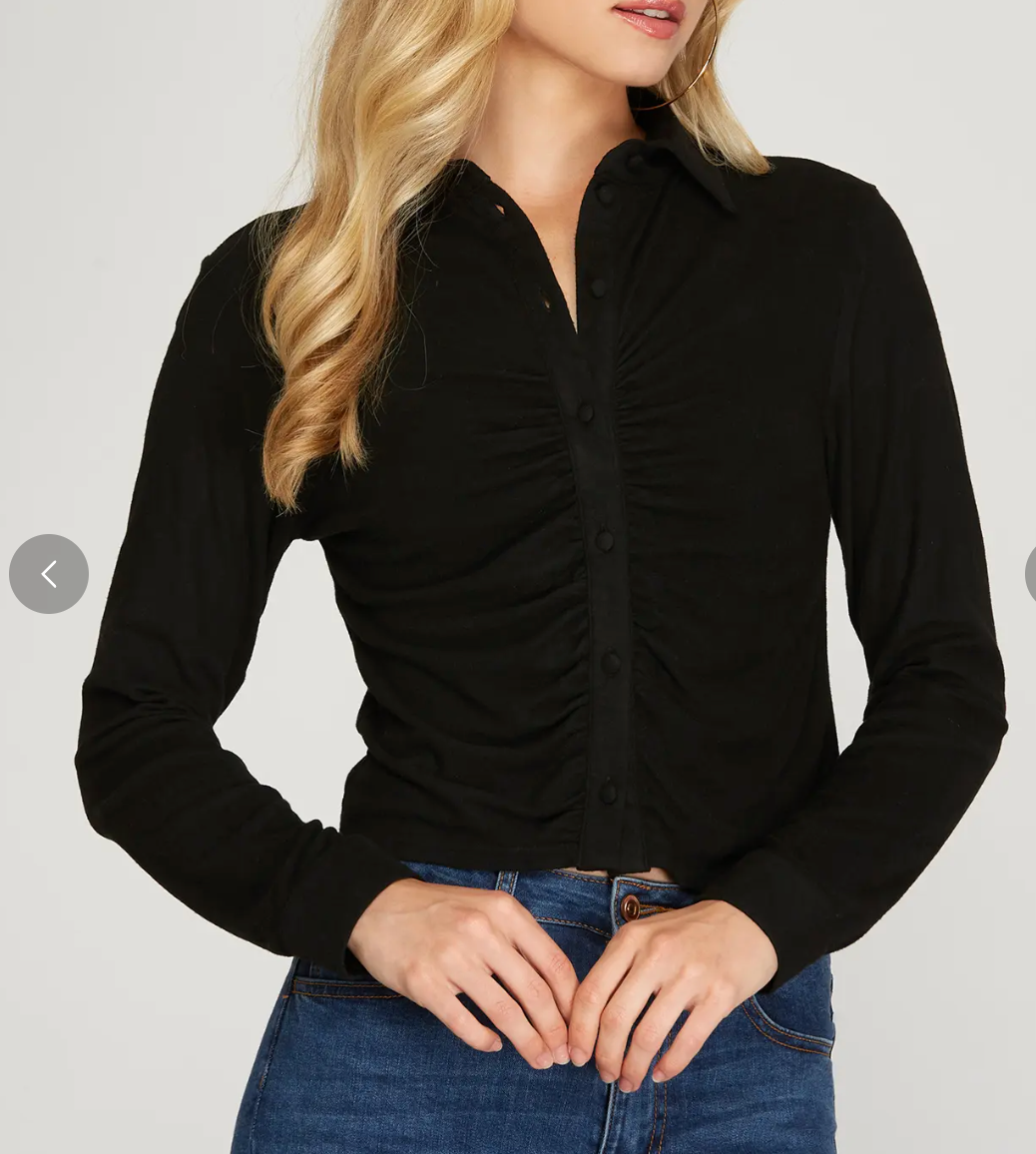 1801 Knit Collard Top